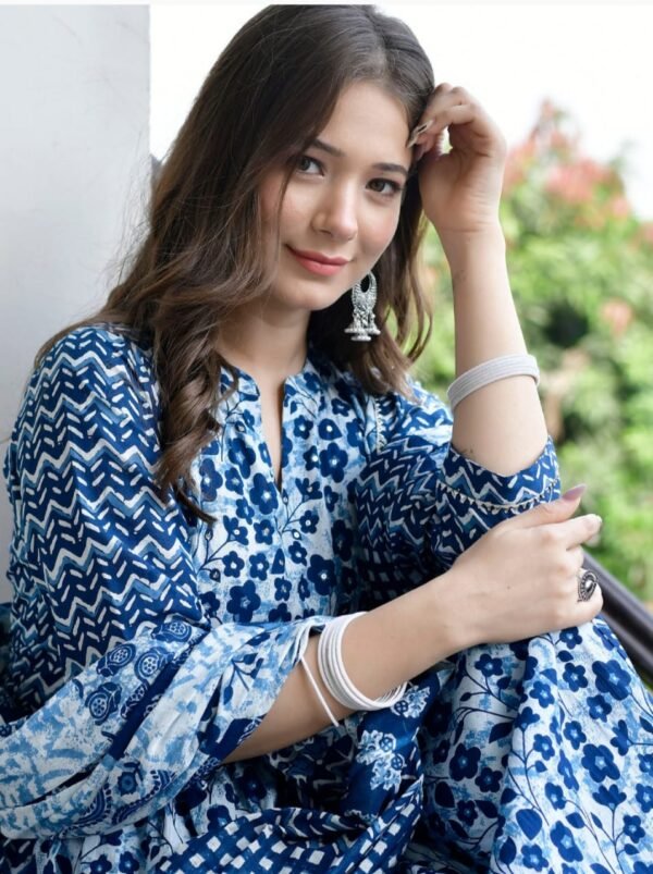 Three Piece Suit In Very Beautiful Print Fabric Is...